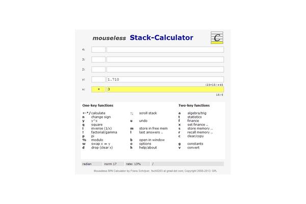 Mouseless Stack Calculator Ext Chrome Chrome 